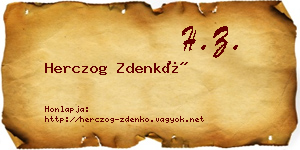 Herczog Zdenkó névjegykártya